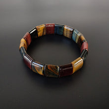 Load image into Gallery viewer, Triple Power Red, Yellow &amp; Blue Tiger Eye Bracelet