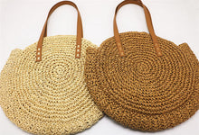 Load image into Gallery viewer, Straw Beach Tote Bag
