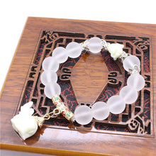 Load image into Gallery viewer, Natural Opal beads bracelets - Loving Elephant Charm