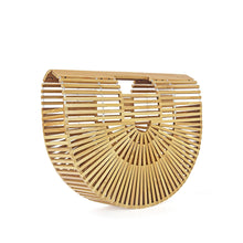 Load image into Gallery viewer, Elegant Bamboo Moon Basket Bag - 5 Colors