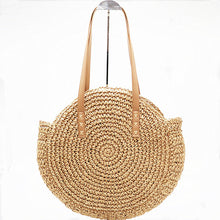 Load image into Gallery viewer, Straw Beach Tote Bag