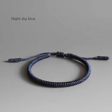 Load image into Gallery viewer, Blue Cyan Tibetan Braided Lucky Bracelet - Blessed Best Friend