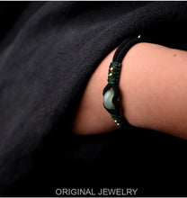 Load image into Gallery viewer, Lucky Jade Bead Braided Bracelet