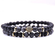Load image into Gallery viewer, Black Jasper Disco Ball Bracelets - Courage and Inner Strength