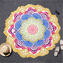 Load image into Gallery viewer, Indian Lotus Mandala Beach Towel/Tapestry - 6 Colors