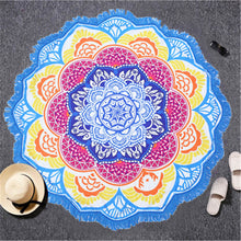 Load image into Gallery viewer, Indian Lotus Mandala Beach Towel/Tapestry - 6 Colors