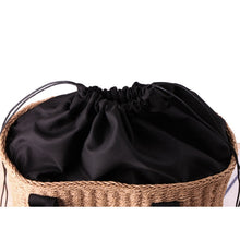 Load image into Gallery viewer, Vintage Straw Beach Bag