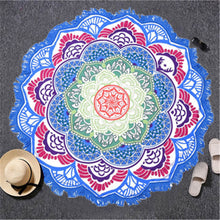 Load image into Gallery viewer, Indian Lotus Mandala Beach Towel/Tapestry - 6 Colors