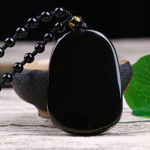 Load image into Gallery viewer, Obsidian Dragon Necklace | Courage &amp; Prosperity