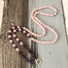 Load image into Gallery viewer, Rose Quartz &amp; Amethyst Mala