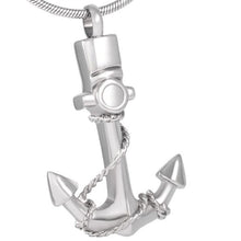 Load image into Gallery viewer, Anchor Cremation Urn Necklace