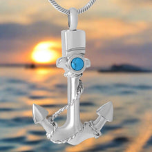 Load image into Gallery viewer, Anchor Cremation Urn Necklace