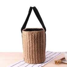 Load image into Gallery viewer, Vintage Straw Beach Bag