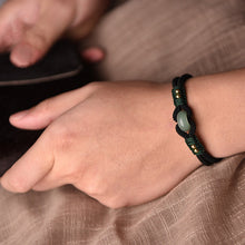 Load image into Gallery viewer, Lucky Jade Bead Braided Bracelet