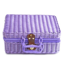Load image into Gallery viewer, Vintage Handmade Wicker Picnic Basket