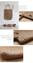 Load image into Gallery viewer, Handmade Rattan Storage Bags with Button