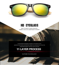 Load image into Gallery viewer, Retro Wood Frame Sunglasses