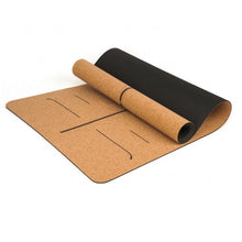 Load image into Gallery viewer, Cork Rubber Exercise Yoga Mat