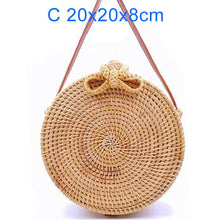 Load image into Gallery viewer, Round Bali Summer Straw Bags - 14 styles