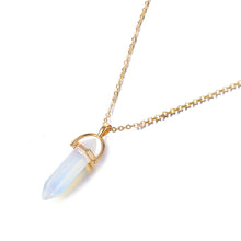 Load image into Gallery viewer, Hexagon Natural Stone Necklace [8 crystal options]