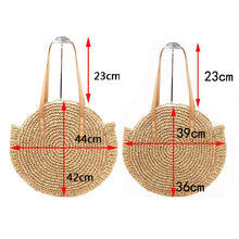 Load image into Gallery viewer, Straw Beach Tote Bag