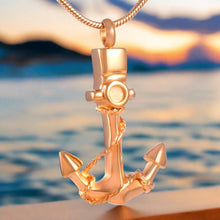 Load image into Gallery viewer, Anchor Cremation Urn Necklace