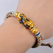 Load image into Gallery viewer, Gold Chameleon Pi Xiu Bracelet - Prosperity