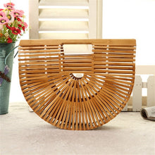 Load image into Gallery viewer, Elegant Bamboo Moon Basket Bag - 5 Colors