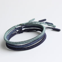 Load image into Gallery viewer, Blue Cyan Tibetan Braided Lucky Bracelet - Blessed Best Friend