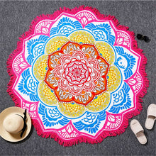 Load image into Gallery viewer, Indian Lotus Mandala Beach Towel/Tapestry - 6 Colors