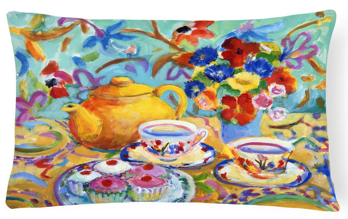 Teal Tea by Wendy Hoile Fabric Decorative Pillow HWH0011PW1216