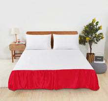 Load image into Gallery viewer, Tache Satin Romantic Bright Red Glam Platform Tailored 14" Bed Skirt Dust Ruffle (HY4174)