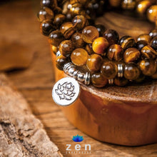 Load image into Gallery viewer, Charms Tiger Eye Stone Mala | Protection