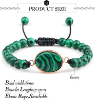 Load image into Gallery viewer, Malachite Gemstone Braided Bracelet