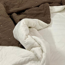 Load image into Gallery viewer, Handmade Brown Linen Quilt