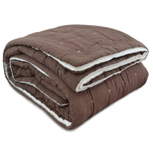 Load image into Gallery viewer, Handmade Brown Linen Quilt