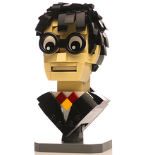Load image into Gallery viewer, Harry Potter Bust MOC made using LEGO parts