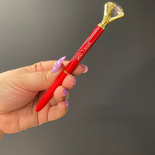 Load image into Gallery viewer, Haute Lips Red Gem Pen Set of 6 | Giftable Quote Pens | Novelty Office Desk Supplies