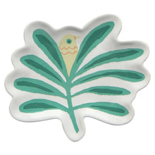 Load image into Gallery viewer, Haven Palm Tree Shaped Ceramic Trinket Tray | Catch-all Decorative Tray | 4.75” x 4”