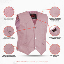 Load image into Gallery viewer, Petal Prowler Kid’s Leather Vest