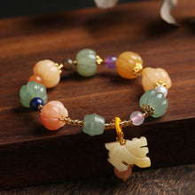 Load image into Gallery viewer, Fall Pumpkin Jade Bracelet - Abundance &amp; Luck