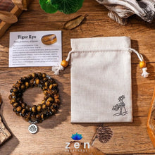 Load image into Gallery viewer, Charms Tiger Eye Stone Mala | Protection