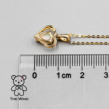 Load image into Gallery viewer, Heart Pendant Australian Solid Opal Necklace in 14k Yellow Gold