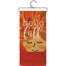 Load image into Gallery viewer, Hello Fall Kitchen Towel | Dish Towel | 18&quot; x 28&quot;