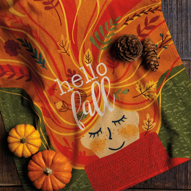 Hello Fall Kitchen Towel | Dish Towel | 18