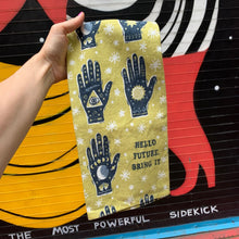 Load image into Gallery viewer, Hello Future Bring It Mystical Hand Dish Cloth Towel | All-Over Astrology Design | 20&quot; x 26&quot;