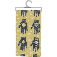 Load image into Gallery viewer, Hello Future Bring It Mystical Hand Dish Cloth Towel | All-Over Astrology Design | 20&quot; x 26&quot;