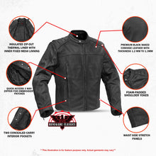 Load image into Gallery viewer, HellBorn - Men’s Leather Motorcycle Jacket