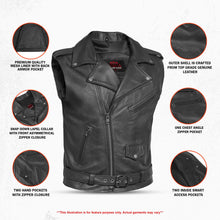 Load image into Gallery viewer, Cruze Motorcycle Leather Vest