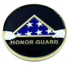 Load image into Gallery viewer, CL-II Honor Guard Challenge Coin Police Military Folded Flag Eagle